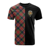 MacPherson Ancient Tartan T-Shirt Half of Me - Cross Style
